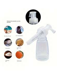 粉末喷雾瓶，喇叭形散粉包装瓶，干粉喷雾瓶，旅行包装瓶