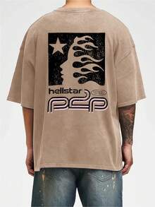 Casual Short Sleeve Tees For Men  Star Shirt For Summer - Màu cà phê - Xem 3