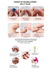 10 miếng dán móng tay hình hạnh nhân 3D đính đá hoa, kiểu dáng ngọt ngào và dễ thương, phù hợp cho mọi dịp. - Nhiều màu - Xem 5