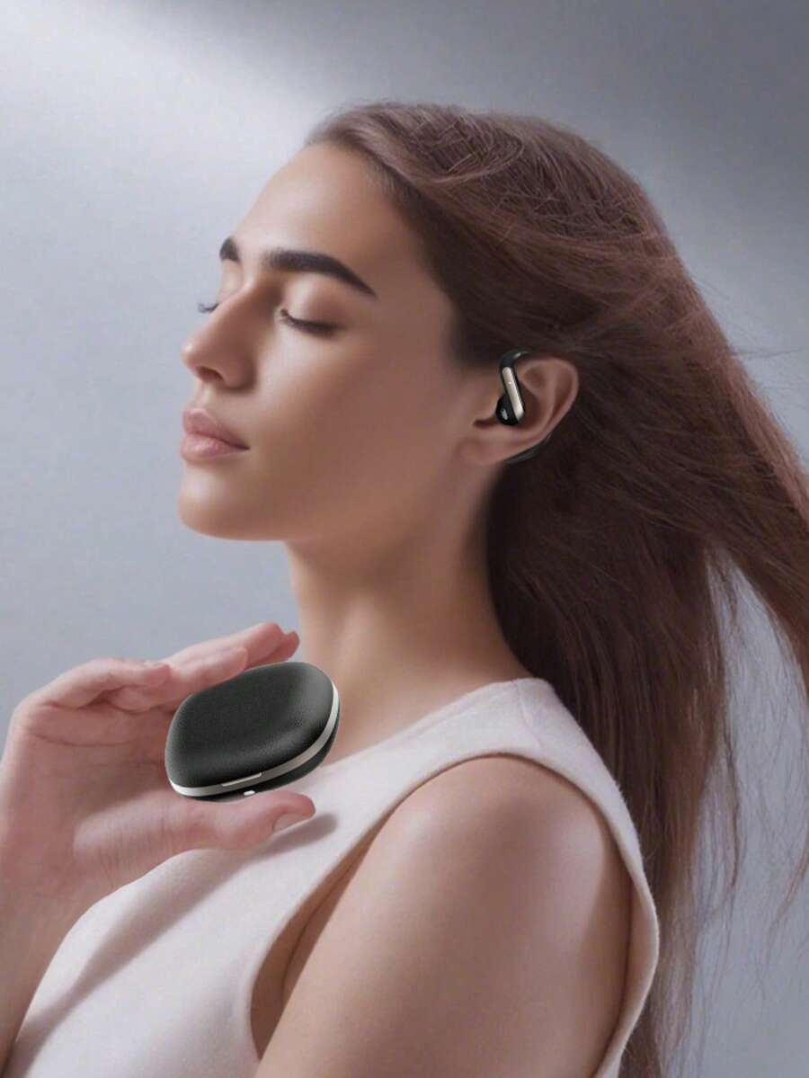 AI翻译智能无线耳机，ENC麦克风降噪，佩戴舒适，符合人体工程学设计，日常防水，防汗，半入耳式无线耳机 - 均碼 - 查看 1