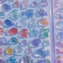 1pc Whimsical 3D Crystal Relief Stickers - Vibrant Animal & Floral Designs, Self-Adhesive Acrylic Decor For Phones, Laptops, Water Bottles - Colorful, Glossy Finish, Irregular Shapes, Cute Stickers, Phone Decals - Multicolor - View 4