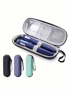 حقيبة عازلة محمولة لتبريد الأنسولين - حزمة ثلج بارد صندوق تبريد بسيط خفيف الوزن مع سحاب للحمل، حقيبة طوارئ للسفر، حقيبة طبية للطوارئ، حقيبة تبريد محمولة للأقلام الأنسولينية ومستلزمات مراقبة الدم، إكسسوارات السفر للشاطئ والسيارة والعطلات الصيفية والعودة إلى المدرسة