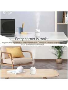 1pc USB Powered Aromatherapy Mist Humidifier With Colorful Lights, Refreshes Air, Nourishes Plants, And Soothes Environment With Cool Mist, Night Light And Quiet Operation, Perfect For Home, Office Or Bedroom Use - Humidifier - View 8