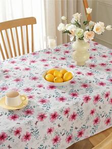 1 szt. Mały świeży kwiatowy wiejski obrus wodoodporny, olejoodporny i niespieralny prostokątny obrus na stół do herbaty