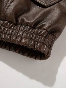 جاكيت جلد PU من نوع العملة القديمة للرجال ، خريف وشتاء