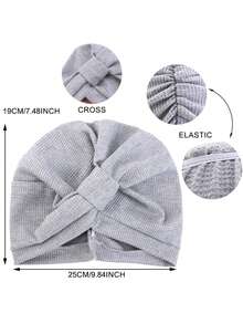 1pc New Thick Waffle Grid Headband Hat, Style Headwrap