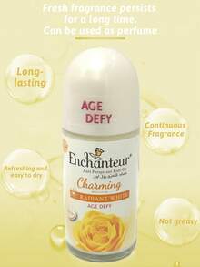 Enchanteur 魅力香氛止汗滚珠，止汗，抗菌，除臭，香味优雅，清新，清爽，持久，快速吸收，便携，易于涂抹，舒缓，适合所有皮肤，适合日常外出