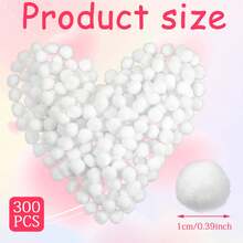 300pcs Classic Colorful Pom Poms (1cm) - Assorted, Suitable For Crafts, DIY Decoration, Projects And Party Supplies, Daily DIY Crafts, Gift Decoration And Creative Decoration - Multicolor - View 2