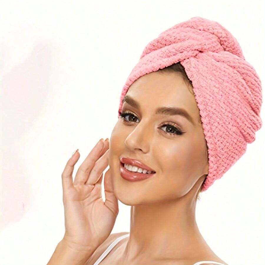 Thickened Shower Cap, Quick-Drying Hair Towel, Absorbent Dry Hair Cap, Suitable For All Hair Types