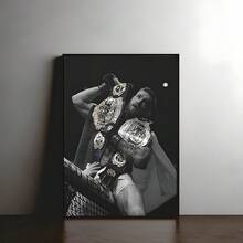 1 pièce Affiche d'art sur canevas encadrée et sans cadre - Décoration murale Connor McGregor Double Champion pour la maison, le bureau ou le café - Cadeau parfait pour les fans d'arts martiaux mixtes et les hommes - Impressions de haute qualité sur une canevas durable, œuvre d'art pour chambre à coucher, œuvre d'art de célébration, textures détaillées, art mural sur canevas