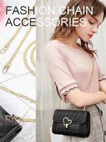 1 Piece Fashion Bag Shoulder Strap, Wallet Chain, Crossbody Aluminum Chain Handle, Single Shoulder Handbag Replacement Chain, Multiple Sizes Available, With Retro Simple Alloy Buckle - Multifunctional Aluminum Chain Handbag Shoulder Strap - Multicolor - View 8