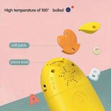 婴儿音乐电话玩具，早教学习机，触摸播放音乐玩具，ABS材质，带彩色外壳，适合0-3岁婴儿，圣诞节和万圣节的理想礼物