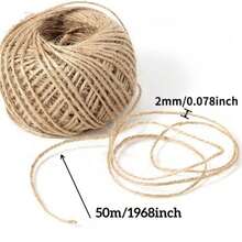 2毫米天然麻绳 黄麻装饰线 DIY 工艺品礼品包装黄麻绳 园艺婚礼派对装饰