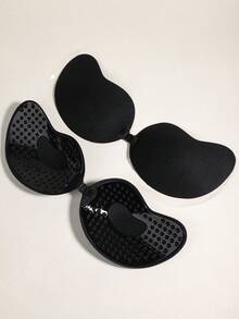 2/4PAIRS Plus Size Women's Invisible Adhesive Bra, Open Back Push-Up Bra, Reusable, Button Front Bra, Breast Augmentation - Breathable Skin-Friendly Cups, C-E Cups, Deep V Dress Open Back