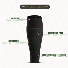 2pcs Soccer Shin Guard Shin Pad For Youth Adult, Calf Compression Sleeve With Honeycomb Pad, Support Protector For Shin Splint Baseball Boxing Kickboxing MTB - Multicolor - View 7