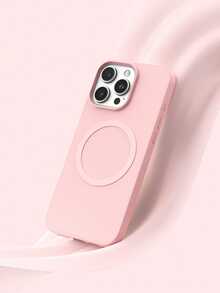 粉色手机壳，防摔无线充电磁吸手机壳，二合一（PC+Tpu）防震手机壳 - 粉色 - 查看 4