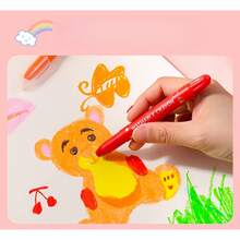 Bút sáp màu mềm mại có thể giặt được - , Có thể xoắn, Màu sắc rực rỡ để tô màu & vẽ, Lý tưởng cho các dự án giấy & nghệ thuật, Đồ dùng tô màu giấy | Bút sáp màu rực rỡ | Bút sáp màu có thể giặt được - Nhiều màu - Xem 6