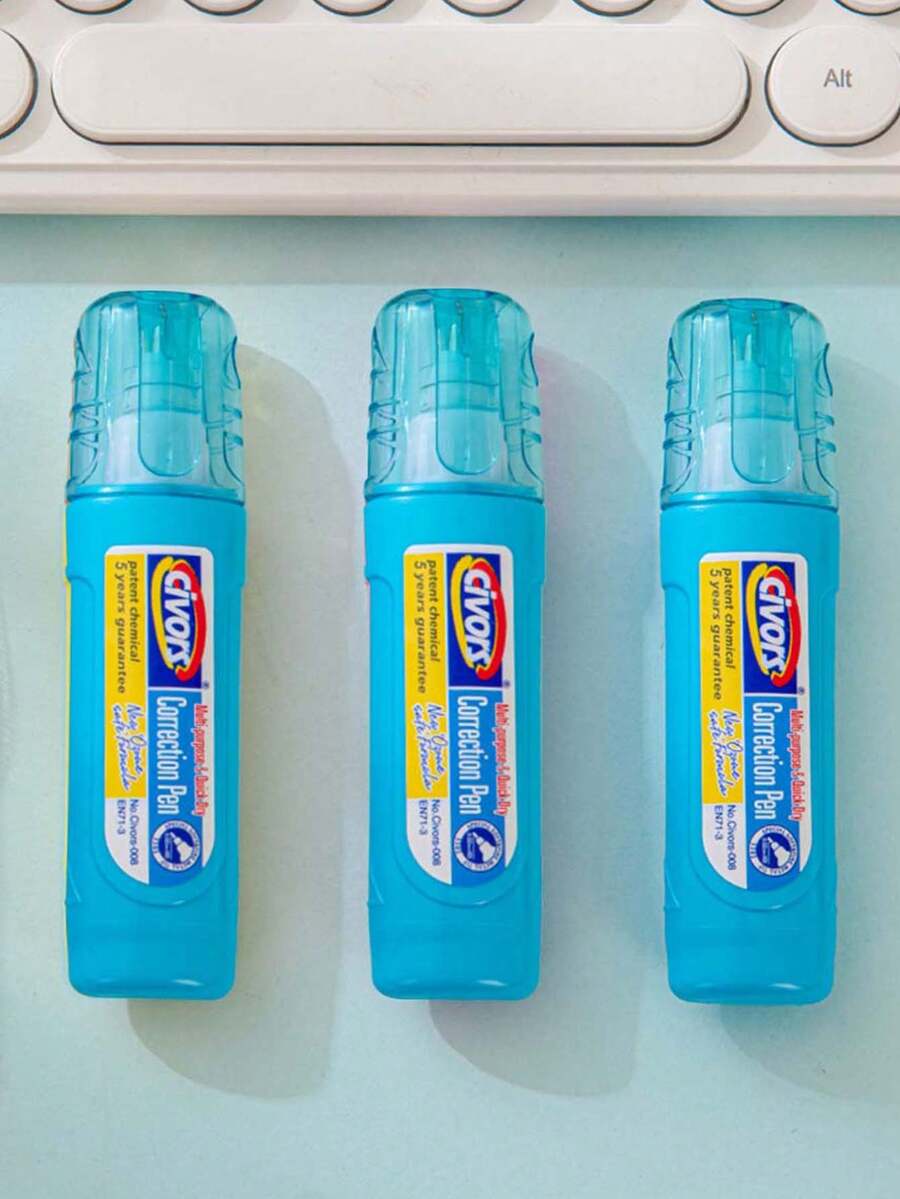 3pcs Candy Color Correction Fluid Suitable For Students - Three Blue - View 1