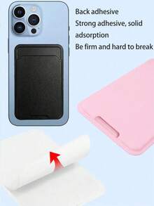 1 Stück/2 Stücke Handyhülle mit unabhängigem Kartenfach, geeignet für verschiedene Modelle, selbstklebende Rückseite für Ausweis und Kartenfach.