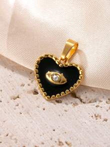 1 pezzo Ciondolo placcato in oro 18K in acciaio inossidabile, con design della Vergine Maria, croce, occhio del diavolo, tulipano bianco, per realizzare collane e orecchini, adatto per uso quotidiano, idea regalo