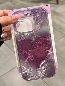 غطاء هاتف عصري بطبعة تدرج صبغة الربط ذو طلاء معدني راقي، بنمط قلب بلون بنفسجي، متوافق مع أجهزة آبل 11/12/12 برو، 13/14/15، بنفسجي 13 برو/14 برو/15 برو، مضاد للسقوط 12 برو ماكس/13 برو ماكس/14 برو ماكس/15 برو ماكس، غطاء ناعم 16/16 برو/16 برو ماكس