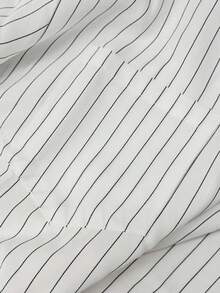 Women's Long Sleeve Striped Shirt, Pointed Collar Design, Button Front, Lightweight Versatile Top, Suitable For All Seasons, Slim Fit, Premium Fabric, Fashionable