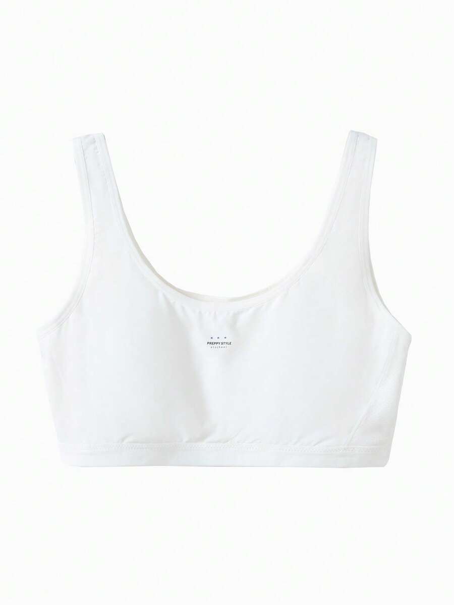 Balabala Top sin mangas de seda de hielo para niñas, sujetador sin espalda - Tono blanco - Ver 1