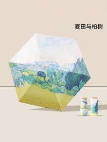 迷你折叠伞，防水便携旅行伞，女士防晒防紫外线伞，遮阳防雨两用，五折超轻便携，迷你旅行伞，防风防晒，99%紫外线防护，男女通用 - 彩色 - 查看 13