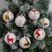 6cm/12pcs Creative Handmade Macaron Series Christmas Balls, Christmas Tree Ornaments, Christmas Decorations Home Decor Room Decor Winter