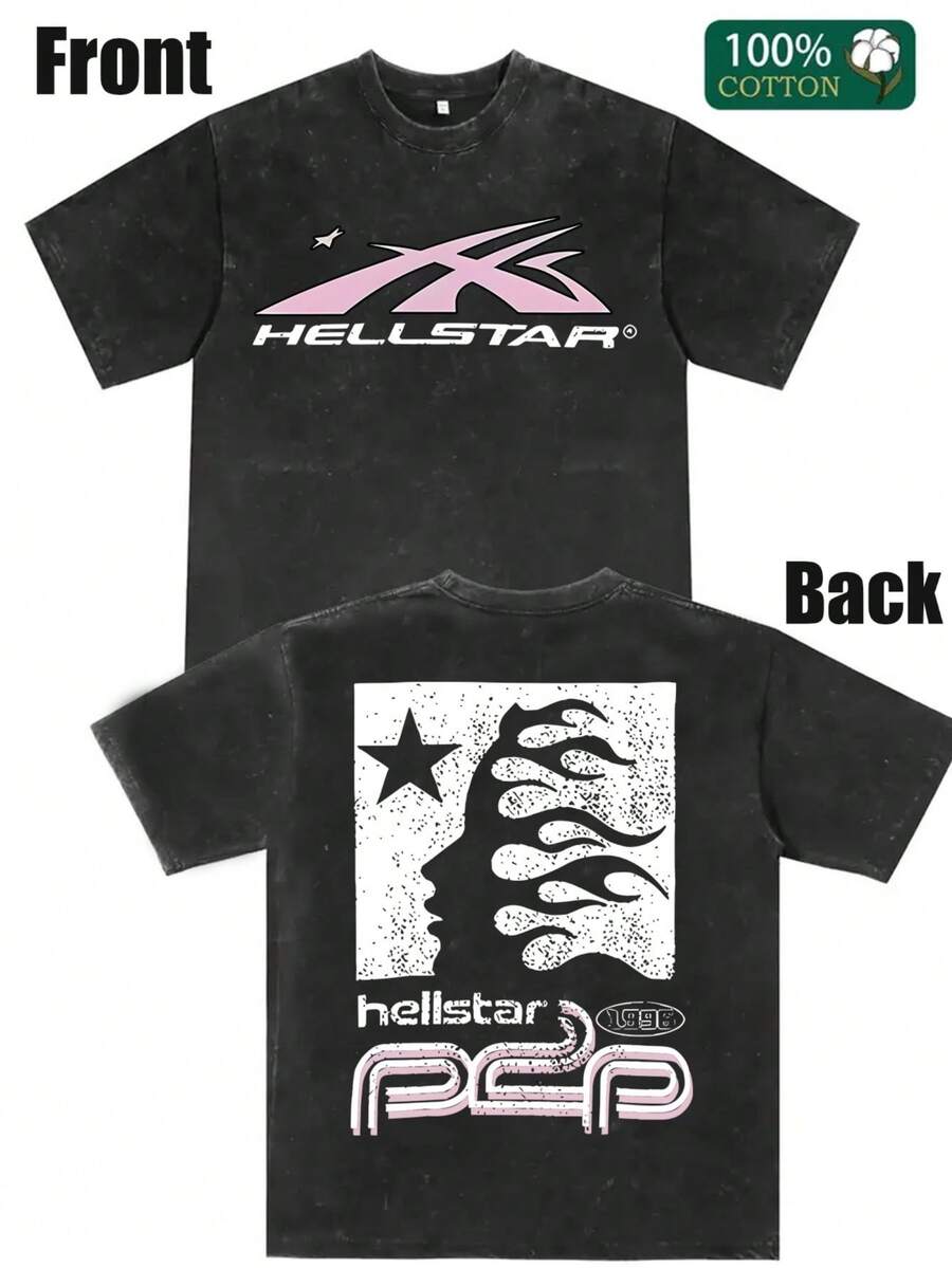 Casual Short Sleeve Tees For Men  Star Shirt For Summer - màu đen - Xem 1