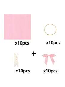 Pungi mici de cadouri de nuntă, voal de nuntă alb/roz, pungă de cadou DIY, pungi mici de cadouri de nuntă, pungi pentru bomboane și fursecuri, pungi mici de cadouri pentru petrecere, decorațiuni centrale de masă, potrivite pentru banchete de nuntă, petreceri de cadouri pentru mirese, pungi mici de cadouri pentru petreceri tematice