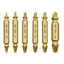 6pcs Damaged Screw Extractor Drill Bit Set, High Speed Drill Extractor Tool Kit, Easy Screw Removal Tool, Broken Bolt Remover, With Tool Box