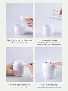 1pc USB Powered Aromatherapy Mist Humidifier With Colorful Lights, Refreshes Air, Nourishes Plants, And Soothes Environment With Cool Mist, Night Light And Quiet Operation, Perfect For Home, Office Or Bedroom Use - Humidifier - View 11