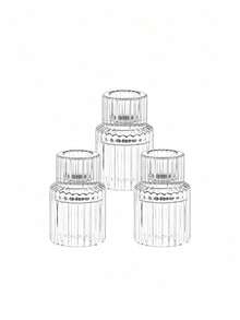 Crystal Candlestick & Colored Candle Set, 3 Crystal Candlesticks , 4 10inch Colored Cone Smokeless Candles – Wedding & Dining Table Ambiance Decoration