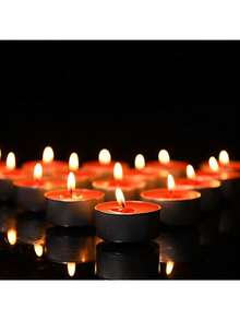 BUCICE 50pcs/Set Smokeless Mini Tea Candle Set, Suitable For Birthday, Hotel, KTV, Wedding, Couples, Proposal And Other Occasions, Fragrant Candles Without Smoke - Multi Scents - View 6