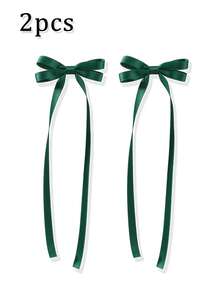 2 件装甜美芭蕾缎带蝴蝶结发夹，适合女孩 - 彩色 - 查看 23