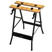 DURHAND 4-In-1 Work Bench, Folding Clamp Table W/ 4 Adjustable Clamping Pegs For DIY Home Garage, Black - 黑色 - 查看 2