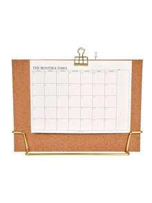 A4 Creative Desk Soft Cork Board With Standing Office Bulletin Board, Announcement Board, Photo Display Wall, Memo Reminder Display,School Supplies,Back To School Room Decor Home Decor Decor Ornaments Home Miniature Things