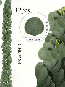 Christmas Must-Have Artificial Eucalyptus Garland, Lush Greenery Vines For Wedding Decor, For Bedroom Fake Ivy Vines For Room Wedding Decor Fake Vines With Fake Leaves Artificial Ivy Garland Hanging Vines For Wall Indoor Outdoor Decoration