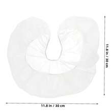 HMQ beauty 头枕套 合身一次性无纺布水疗沙龙美容按摩面部休息摇篮套 弹性 U 型枕套 - 白色 - 查看 9