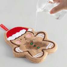 1pc Hanging Christmas Decoration Towels, Christmas Hand Towels,Christmas Series Household Towels, Christmas Hanging Hand Towel For Kitchen, Bathroom, Quick Dry Absorbent Decorative Cloth, Christmas Tree, Gingerbread Man, Snowman, Christmas Stocking, Gift Box Pattern, Christmas Decorative Towels, Dishcloths, Kitchen Towels