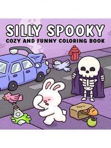 1pc SILLY SPOOKY Coco Coloring Book For Adults And Kids, Bold And Easy, Simple And Big Designs For Relaxat Colouring Books Christmas,Halloween Gift, Birthday Present, Children's Day,Student Supplies, Back To School Supplies, School Supplies