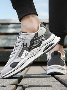 Herren Schnür-Sportschuhe mit Stoßabsorption und rutschfester Sohle, Markenentwurf, langanhaltend & bequem für Outdoor-Laufen, Training, Fitnessstudio, geeignet für den Lässig sport