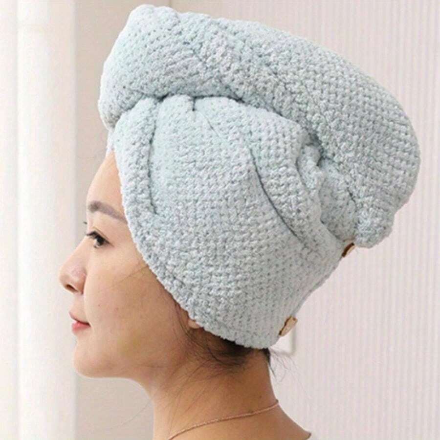 Thickened Shower Cap, Quick-Drying Hair Towel, Absorbent Dry Hair Cap, Suitable For All Hair Types