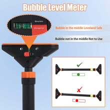 Pull Up Bar For Doorway, Strength Training Chin Up Bar With Level Meter And Adjustable Width For Home Gym,No Screws Required, Weight Capacity 440 LBS - Orange - View 3
