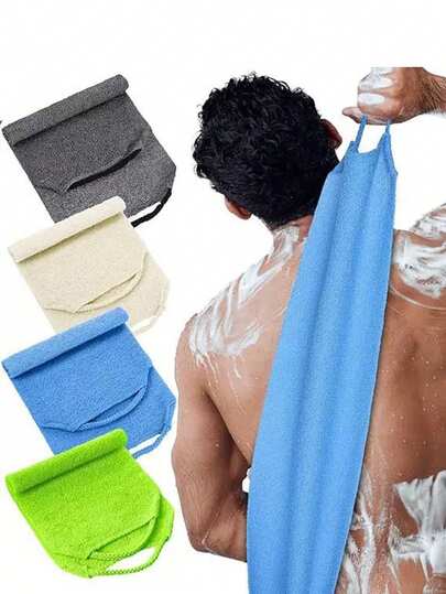 1 Stück Afrikanischer Peeling-Netzschwamm, Afrikanische Badrücken-Bürste, Dusch-Netzkörperpeeling mit Zugband