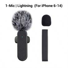 HITOZON 专业无线领夹式麦克风 - 智能防噪，即插即用，兼容 和 Android 智能手机 - 领夹式麦克风，适用于视频录制、教学、采访、播客 - 均碼 - 查看 13