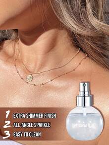 MISSLYN Shimmering Hair Fragrance Mist, Highlighter Hair Fragrance Mist, Body Glitter Spray, Luminous Hair Fragrance Mist, Multi-Purpose Shimmering Highlighter Spray, Shimmering Spray, Friday Party, Party Makeup - #1 Gilded Star River - View 4