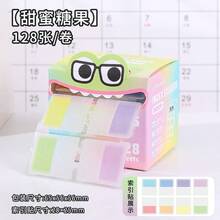 [Back To School]9-Color Highly Attractive Dopamine Palette Transparent Sticky Notes, Pull-Out Memo Pads For Writing, Messaging, Note-Taking, 105 Sheets/Roll, With Large Capacity Marker Stickers And Expansion Stickers, Suitable For Error, Question And Information Stickers - Multicolor - View 14