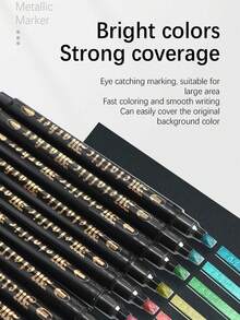 GUANGNA 36 Pennarelli per vernice acrilica brillante - Penne glitter metalliche per l'arte creativa su una varietà di superfici - Perfette per scrapbooking, pittura su rocce, ceramica, vetro, legno, tessuti, tela, tazze per uso artistico professionale